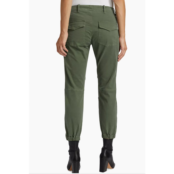 Nili Lotan 0 French Military Cargo Pants Stretch Cotton Cropped Army Green - Picture 5 of 10